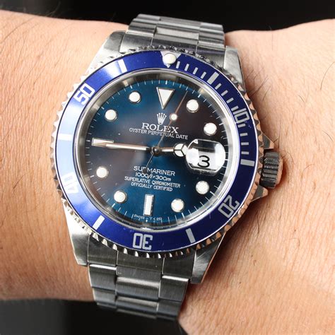 rolex 16610lv rrr|rolex 16610 blue bezel.